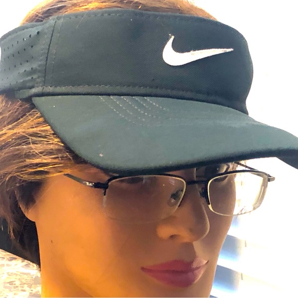 Nike Adult Unisex Performance Sports Dri-Fit Swoosh Adjustable Visor - Picture 4 of 16